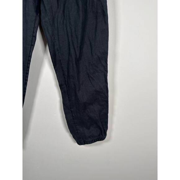 Athleta Cabo Linen Jogger Womens Size 10 Black Lightweight - Picture 4 of 10